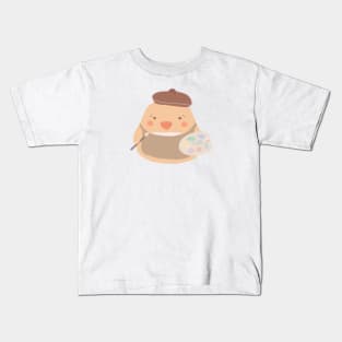 Art Student Mochi Duck Kids T-Shirt